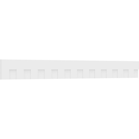 Ekena Millwork Matthews Architectural Grade PVC Dentil Trim w/Backplate, 8"H x 1"P x 88"L DENP08MAT01